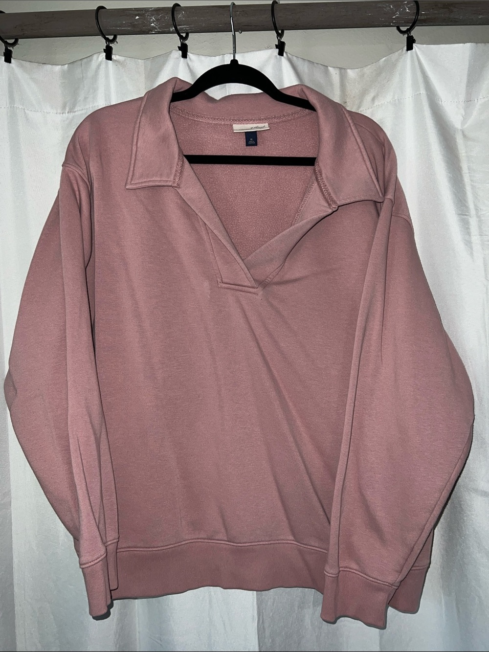 Universal Thread Mauve Pink Collared Pullover Sweatshirt